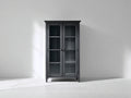 Vitrinen Holzwerkstoff mit Glastüren 95x40x175 cm - Schwarz - für Wohnzimmer und Esszimmer - Klassisches Design