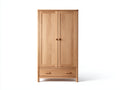 Kleiderschrank Massivholz mit Türen und Schublade 105x55x190 cm - Natur - für Schlafzimmer - Klassisches Design