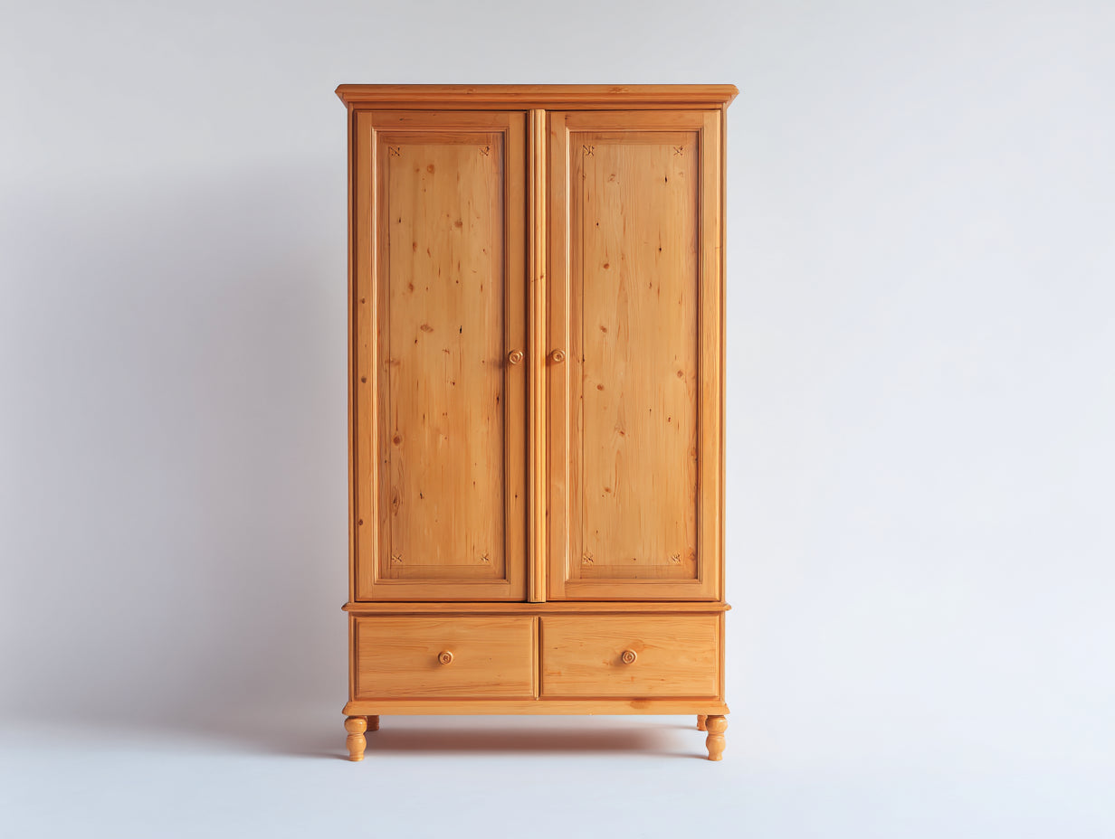 Kleiderschrank Holz 112x56x198 cm - Natur - Klassisches Design
