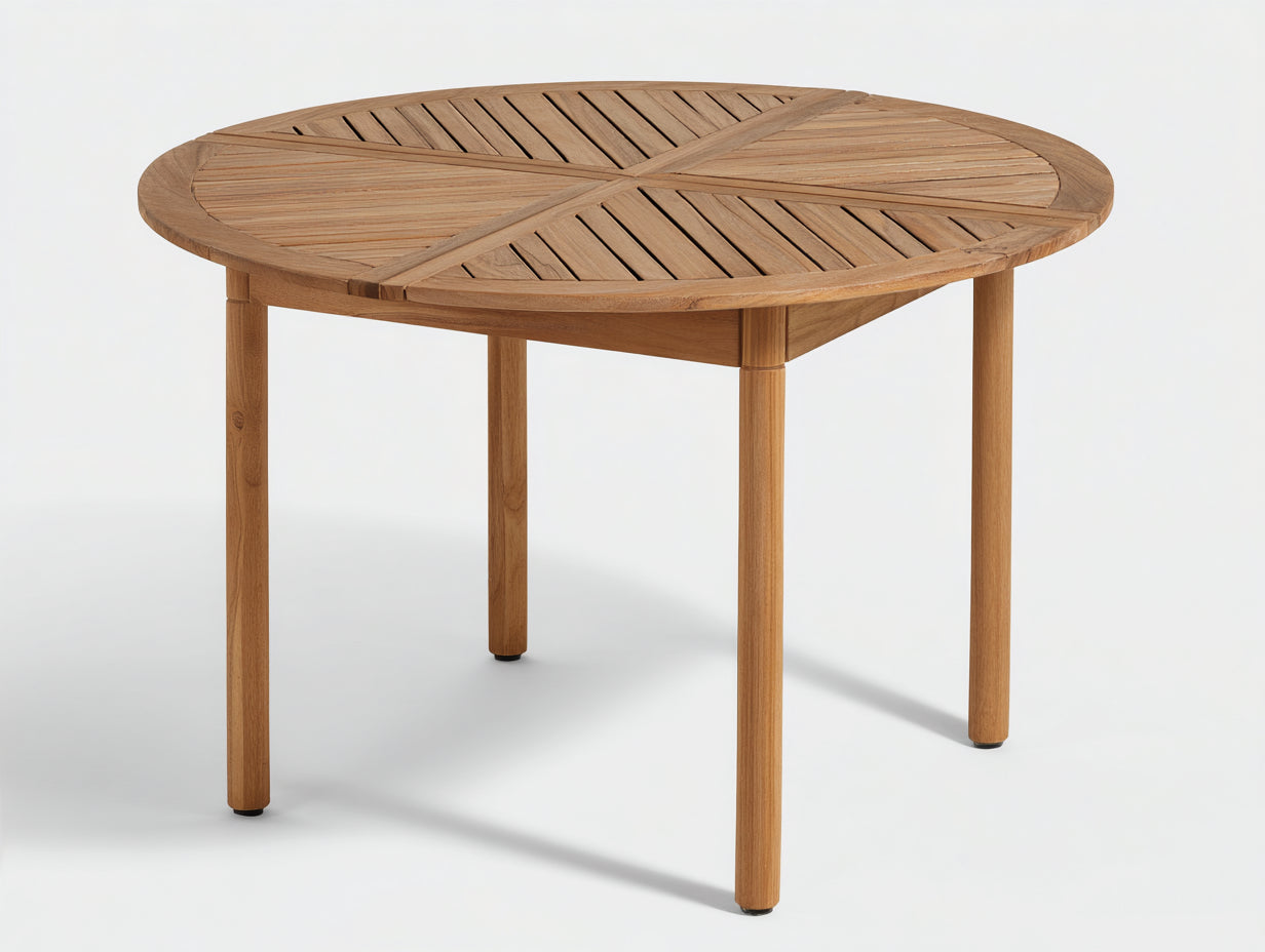 Gartentisch Holz 120x120x74 cm - naturfarben - für Garten klassischer Stil