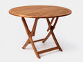 Gartentisch Holz rund 120x120x75 cm - Braun - Klappbares Design