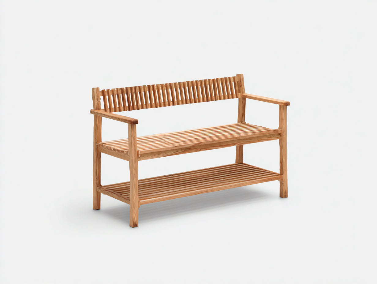 Gartenbank Holz 145x52x88 cm - Natur - Modernes Design