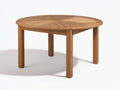 Gartentisch Holz 120x120x75 cm Natur Rund Modernes Design