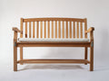Gartenbank Holz 140x62x90 cm - Natur-Beige - Klassisches Design mit Ablagefläche