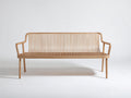 Gartenbank Holz 180x56x82 cm - Natur - modernes Spindel Design mit Armlehnen