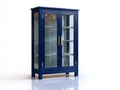 Vitrinen Holz Glas 92x42x175 cm - Blau - Modernes Design