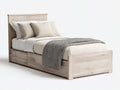 Einzelbett Holz 212x106x108 cm - naturfarben - für Schlafzimmer Landhaus Stil