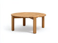 Gartentisch Holz rund 100x100x75 cm - Natur - Zeitloses Design