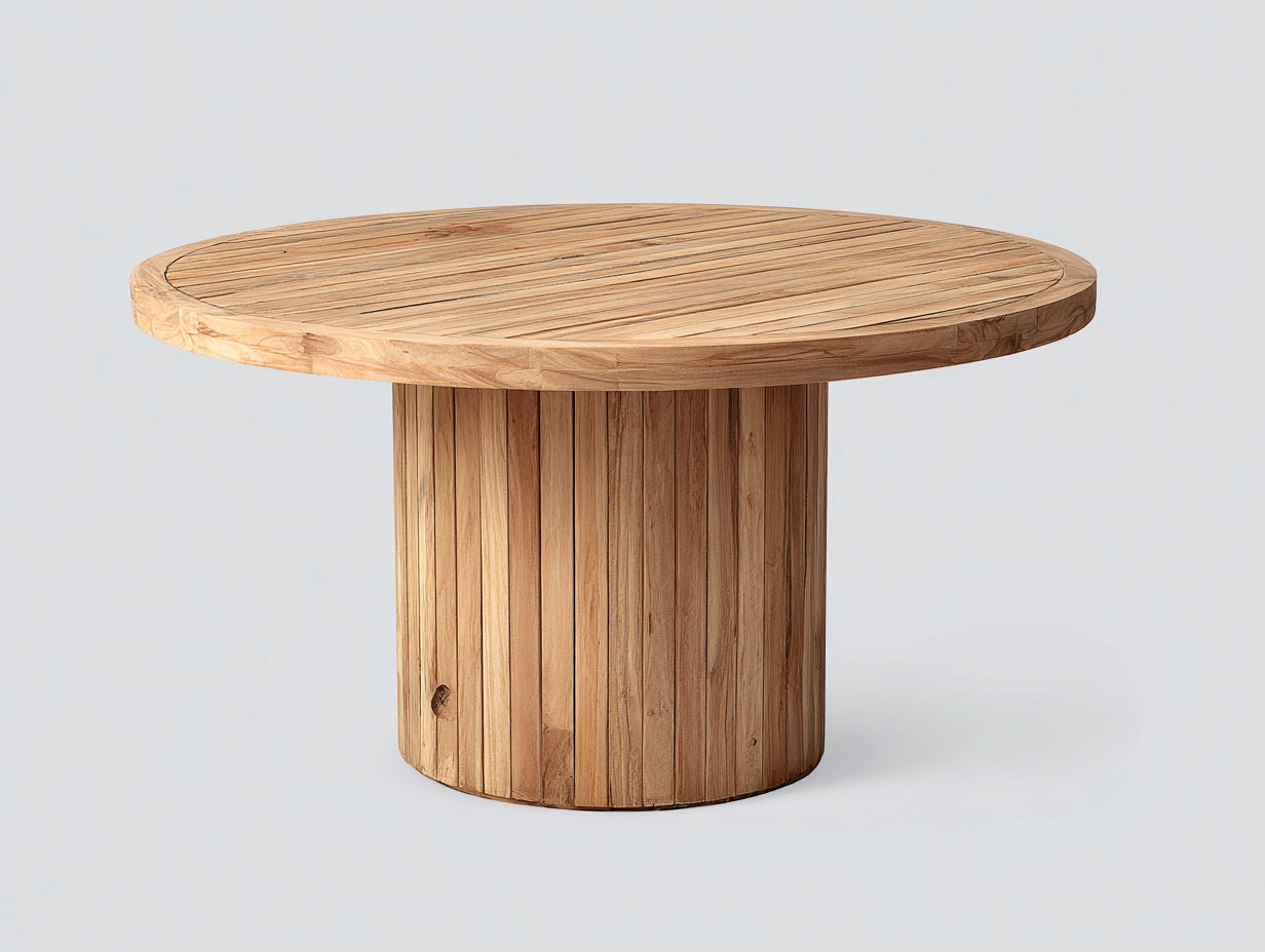 Gartentisch Holz 140x140x76 cm - naturfarben - für Garten moderner Stil
