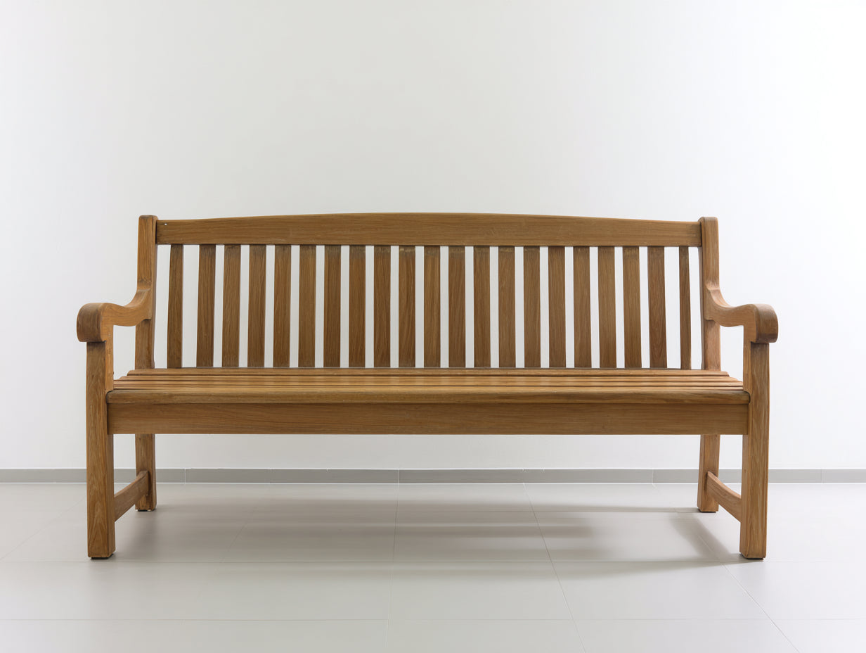 Gartenbank Massivholz 170x60x92 cm - Natur - für Garten und Terrasse - Klassisches Design